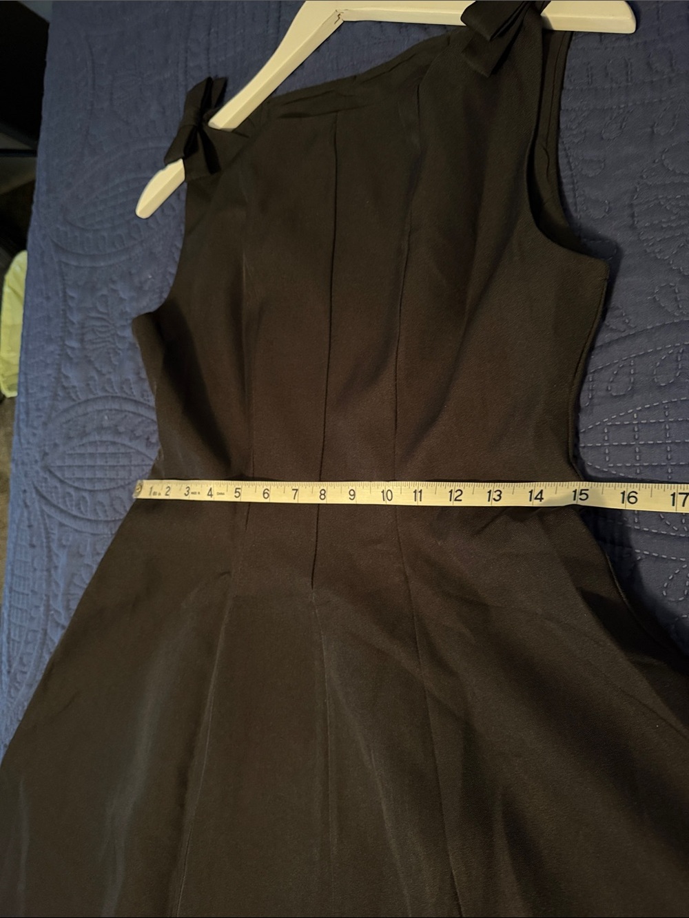Classic Black Sleeveless A-Line Dress With Bow-tie Should Details - Picture 10 of 12